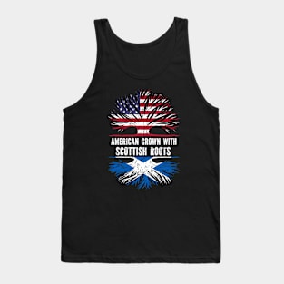 American Grown with Scottish Roots USA Flag Tank Top